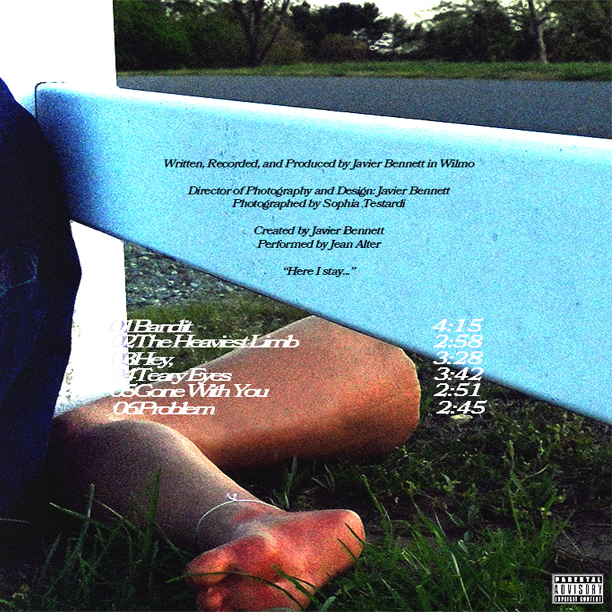 Back of Wilmo CD sleeve
