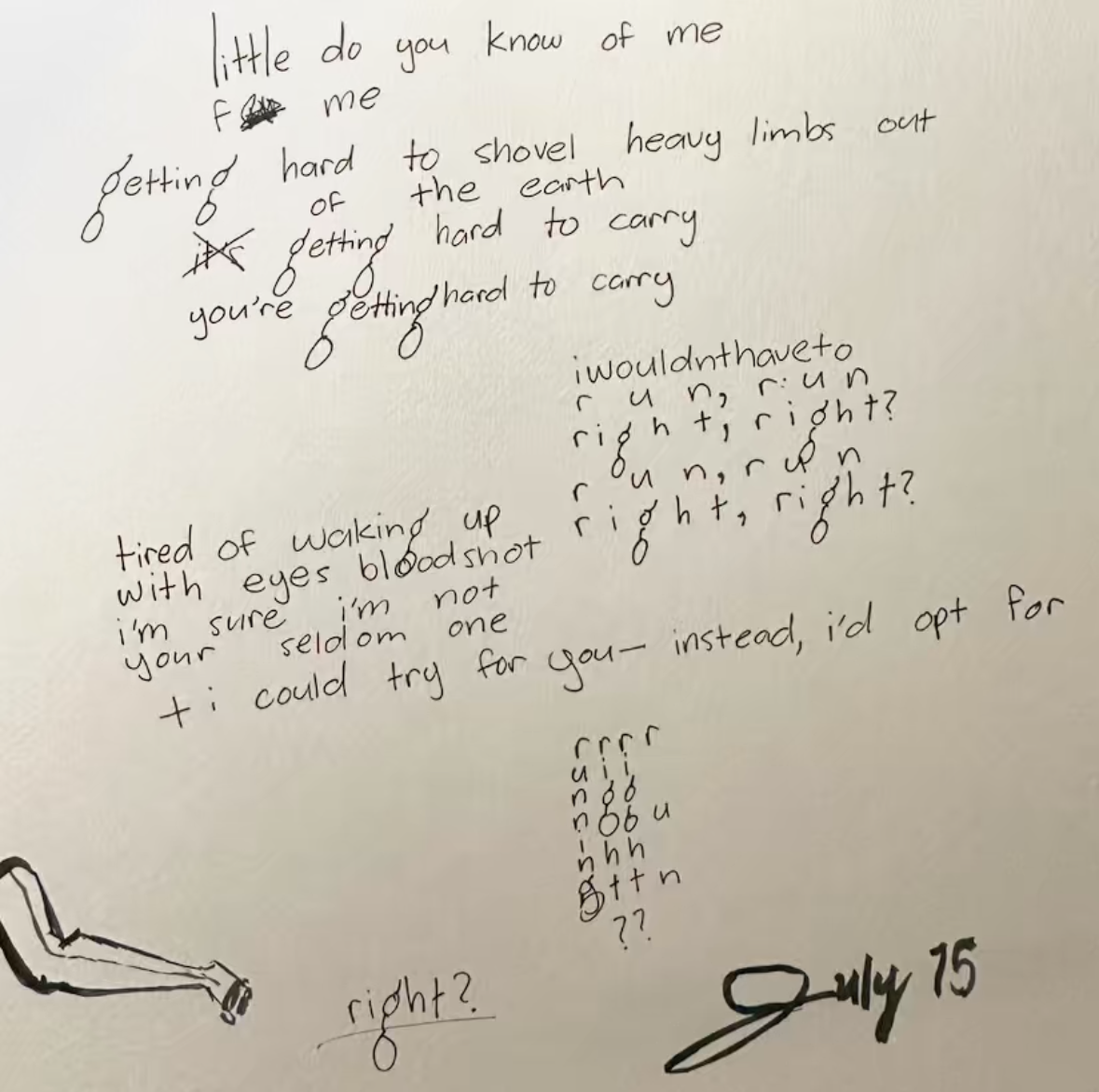 Heaviest Limb lyrics graphic